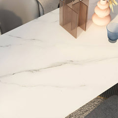 Simplicity Style Oval Dining Table Imitation Marble Home Furniture Dining Tables