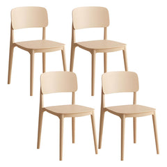 Scandinavian Style Stackable Plastic & Acrylic Side Chair for Kitchen & Dining Dining Chairs