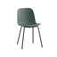 Scandinavian stackable kitchen chair with plastic and acrylic seat and metal legs
