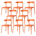 Stackable Nordic acrylic dining chair with backrest and acrylic legs