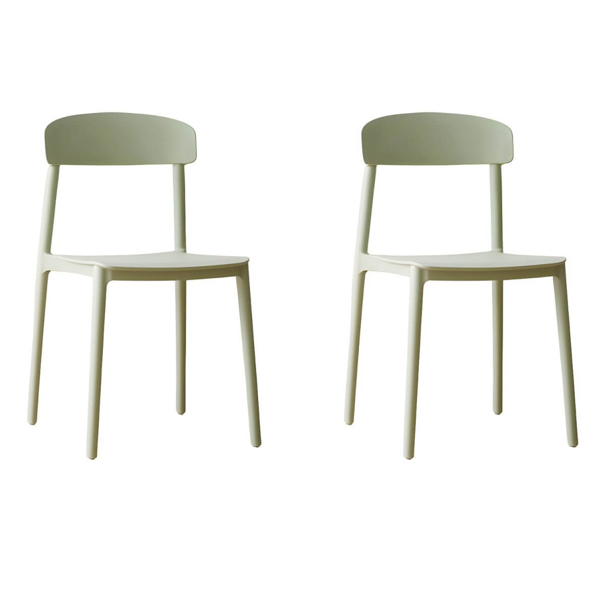 Scandinavian style low back kitchen and dining chair made of plastic and acrylic