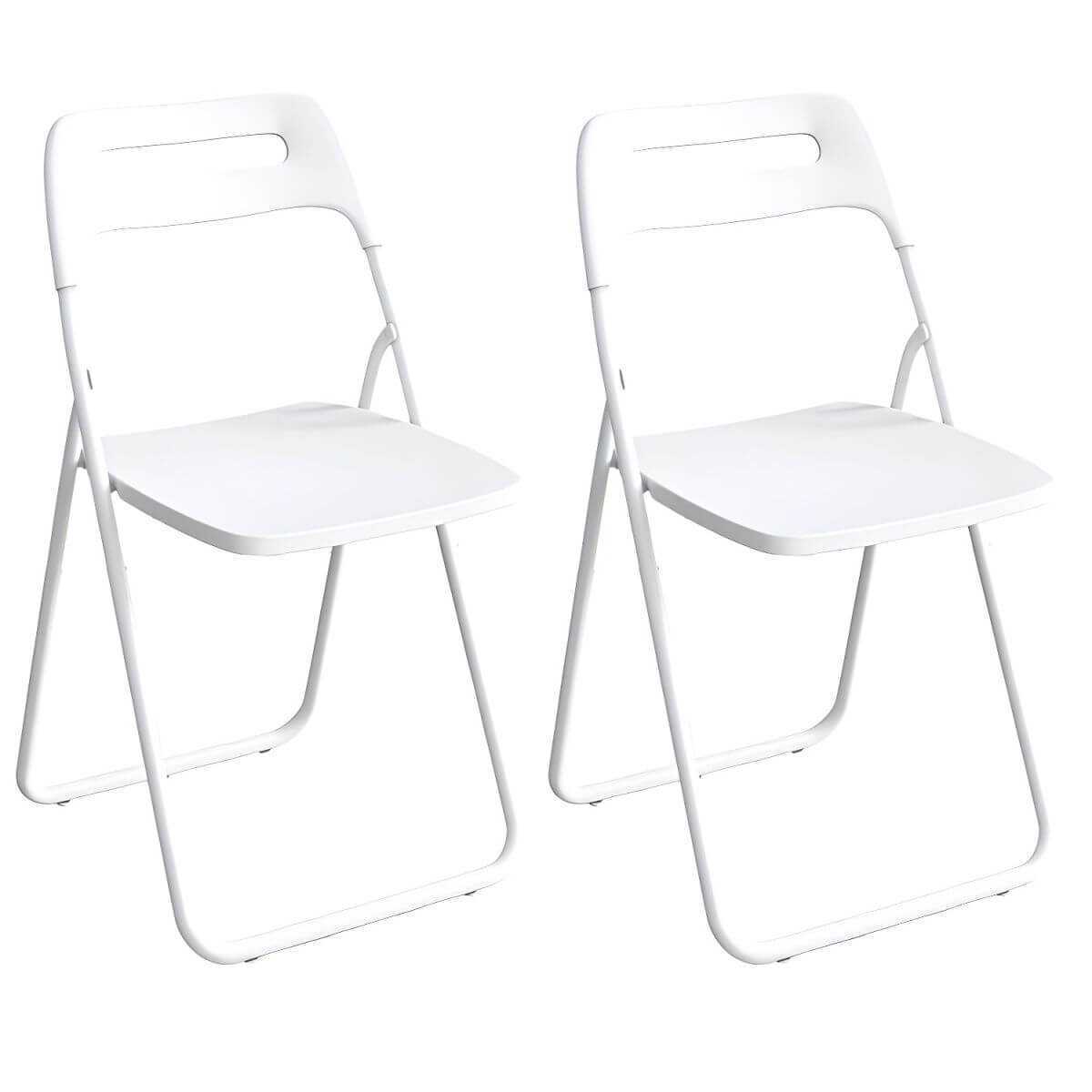Modern collapsible open back side chair made of plastic and acrylic, ideal for kitchen and dining areas