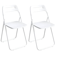 Collapsible Open Back Side Chair with Plastic & Acrylic Material - Modern Kitchen & Dining Dining Chairs
