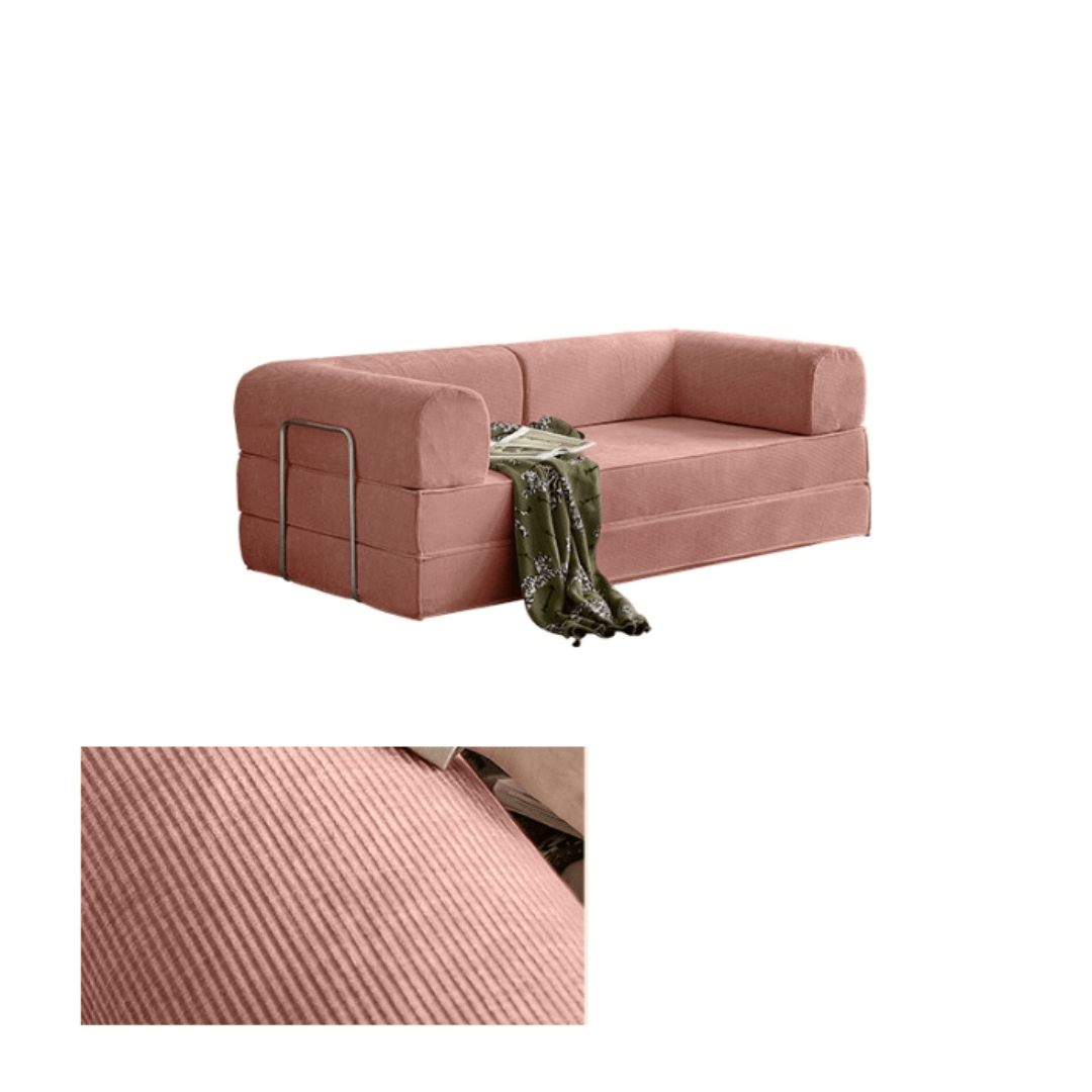 Elegant soft velvet 3-seater sofa bed with modern design and easy maintenance