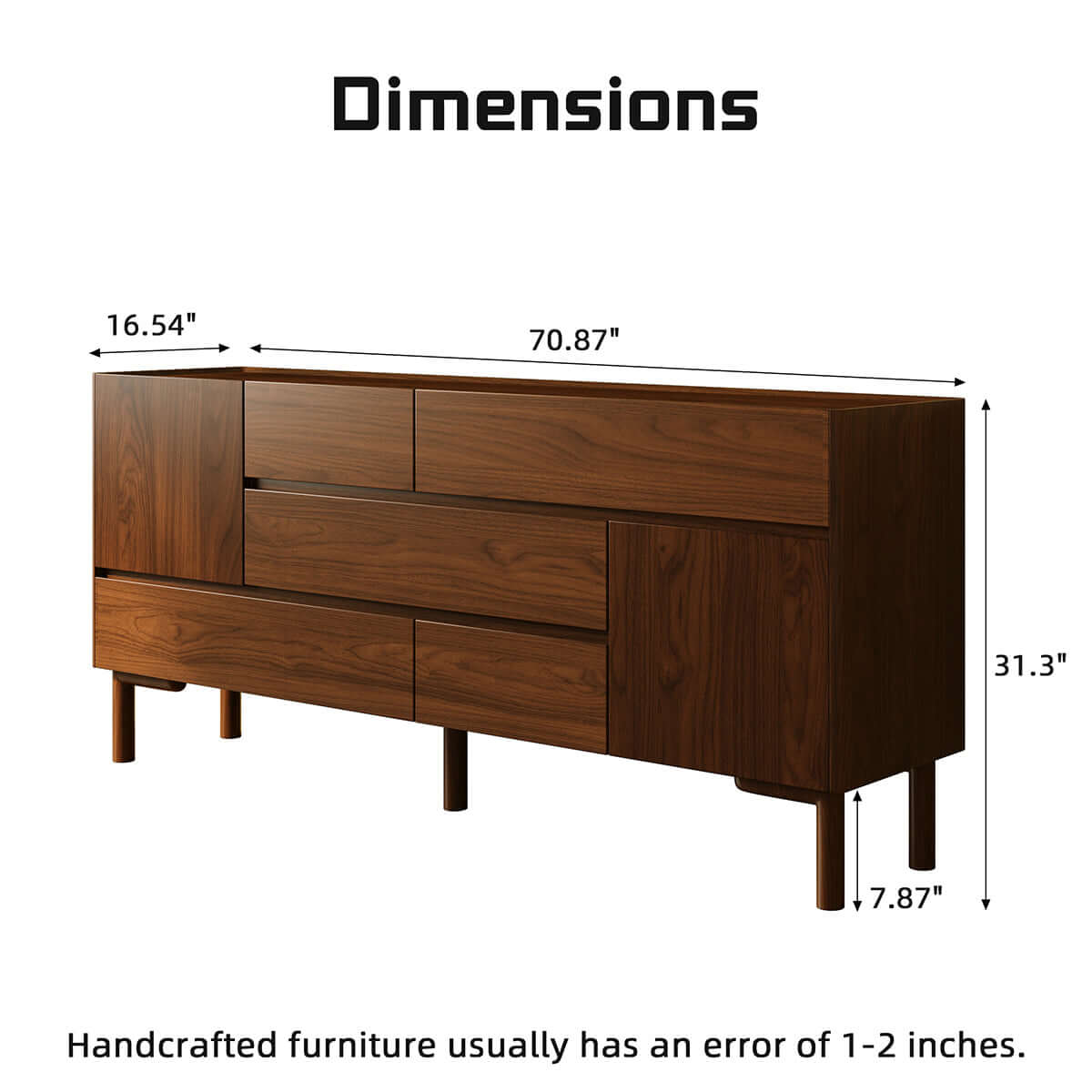 Cocochairs Modern Sideboard Credenza – Entryway, Living Room & Dining Storage Cabinet
