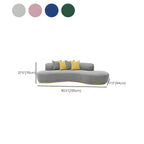 Pink modern polyester blend sofa with tight back, ideal for apartments, measuring 32 by 32 by 35 inches