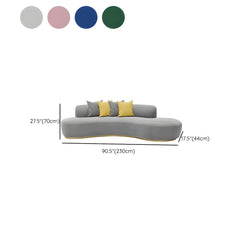 Modern Sofa with Tight Back in Polyester Blend for Apartment - Pink 32"L x 32"W x 35"H Polyester Blend Sofa