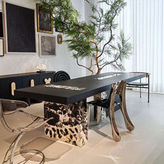 Horizon Gourment Dining Table with Marble Legs