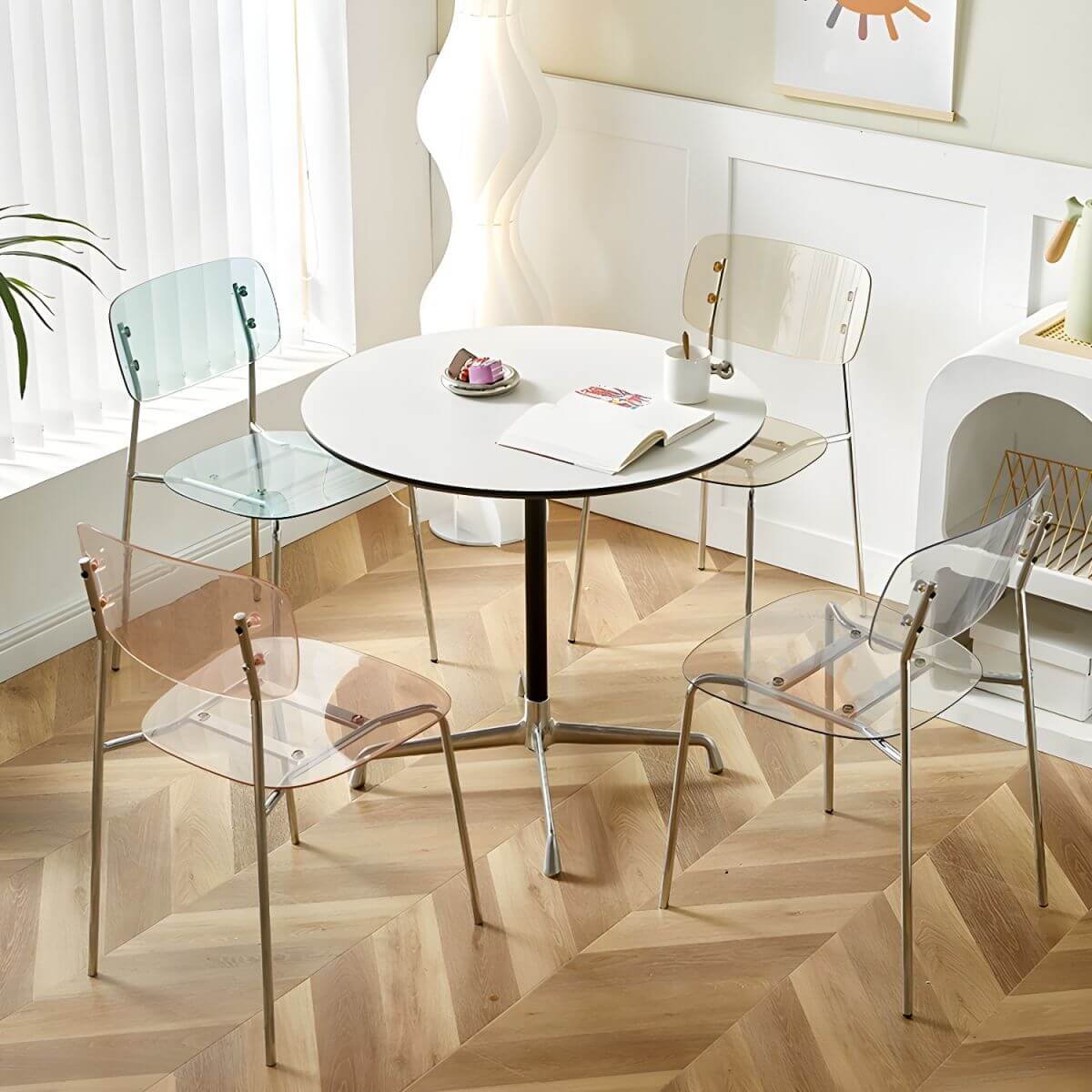 Contemporary Acrylic Dining Chair for Living Room and Kitchen Dining Chairs Secondary image