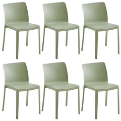 Scandinavian Plastic & Acrylic Kitchen & Dining Chair with Low Back Dining Chairs