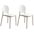 Stackable Scandinavian side chair with open back made of plastic and acrylic for dining