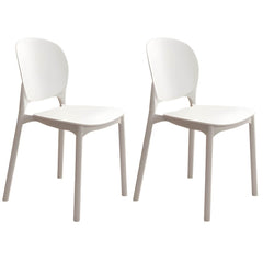 Stackable Scandinavian Side Chair with Open Back and Plastic & Acrylic Material Dining Chairs