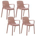 Acrylic modern plastic dining chair with solid back, 32 inches high, ideal for restaurant seating