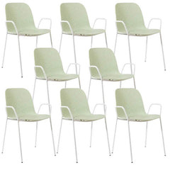 Scandinavian Stackable Plastic & Acrylic Kitchen & Dining Chair with Metal Legs Dining Chairs