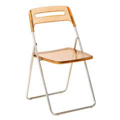 Collapsible Open Back Side Chair with Plastic & Acrylic Material - Modern Kitchen & Dining Dining Chairs