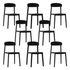 Scandinavian style low back kitchen and dining chair made of plastic and acrylic