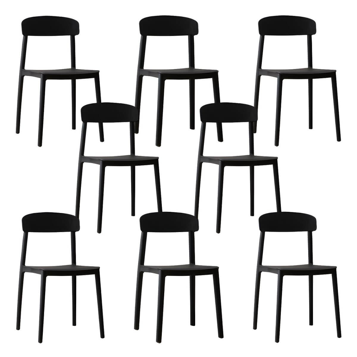 Scandinavian style low back kitchen and dining chair made of plastic and acrylic