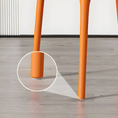 Scandinavian Stackable Side Chair with Open Back and Plastic & Acrylic Material Dining Chairs