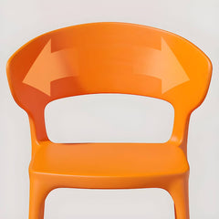 Scandinavian Stackable Side Chair with Open Back and Plastic & Acrylic Material Dining Chairs