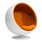 Scandinavian-Inspired Ball Chair in Fiberglass Shell