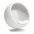 Scandinavian-Inspired Ball Chair in Fiberglass Shell