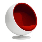 Scandinavian-Inspired Ball Chair in Fiberglass Shell