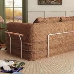 Freely Configurable Modular Futons Foldable Floor Couch Bed Sleeper Sofas with Corduroy Fabric