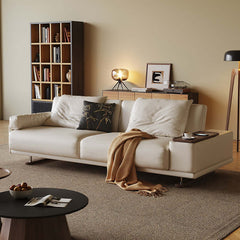Modern Minimalist Folding Sofa bed with Reversible Armrests & Adjustable Side Table