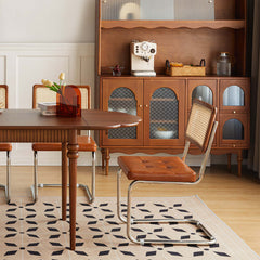 Boxwood Solid Wood Chair (Set of 2) with Cane Weaving