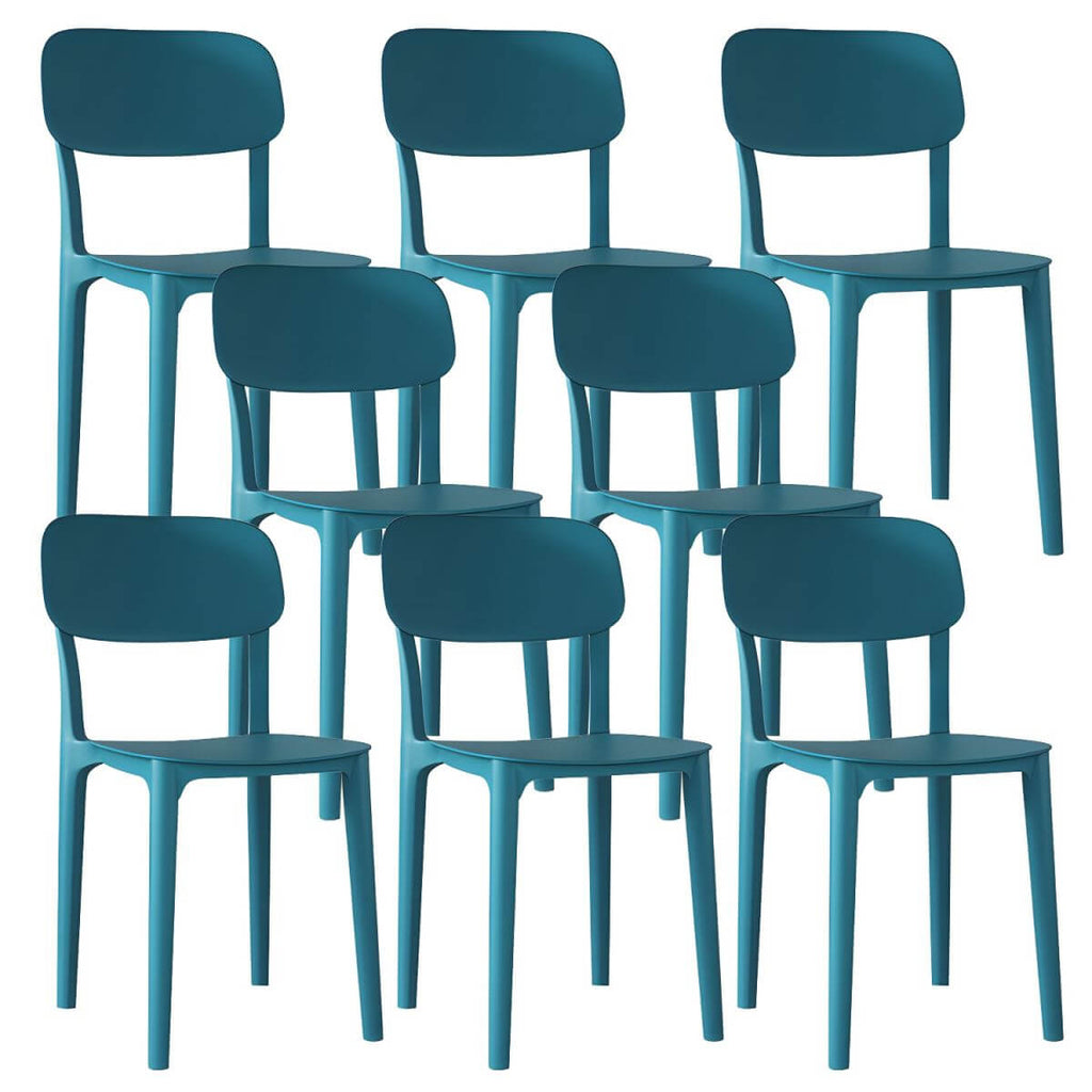 Stackable Nordic acrylic dining chair with backrest and acrylic legs