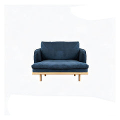 Modern Style Polyester Sofa Recessed Arm Tight Back Settee for Living Room Sofa