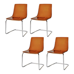 Gorgeous Scandinavian Style Side Chair - Low Back Plastic & Acrylic Chair for Kitchen & Dining Dining Chairs