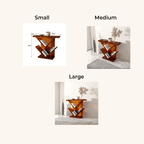 Acrylic Amber Console Table With Book Organizer