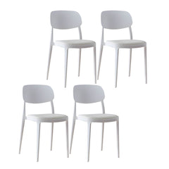 Plastic Scandinavian Living Room Side Chair Matte Finish Open Back Dining Chair Dining Chairs