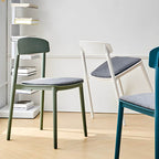 Scandinavian style low back kitchen and dining chair made of plastic and acrylic