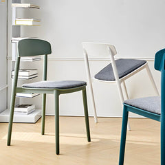 Scandinavian Style Plastic & Acrylic Kitchen & Dining Chair with Low Back Dining Chairs