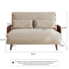 3-in-1 Futon Sofa Bed Convertible Chair Recliner Space -saving