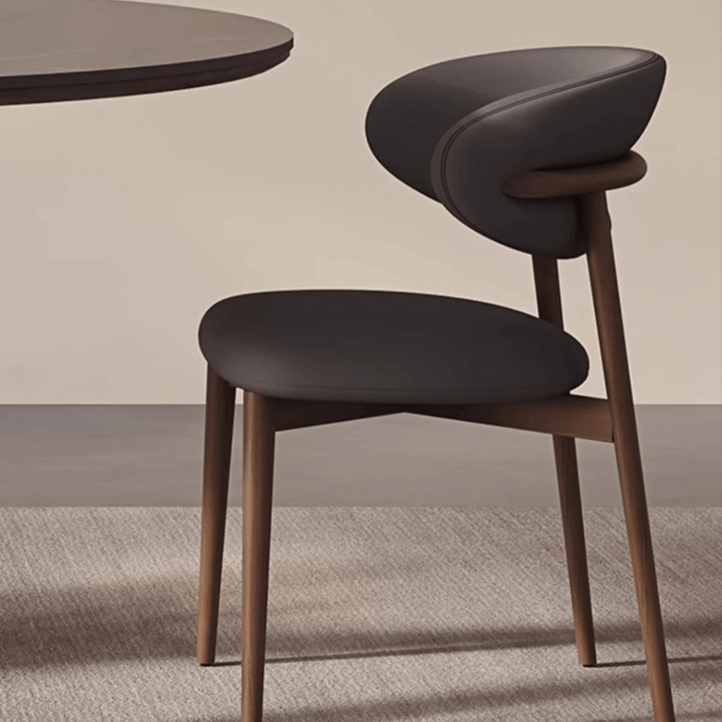 High-End Rotating Round Dining Table in Stylish Gray and Warm Wood Finish