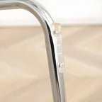 Scandinavian style plastic and acrylic non-upholstered side dining chair