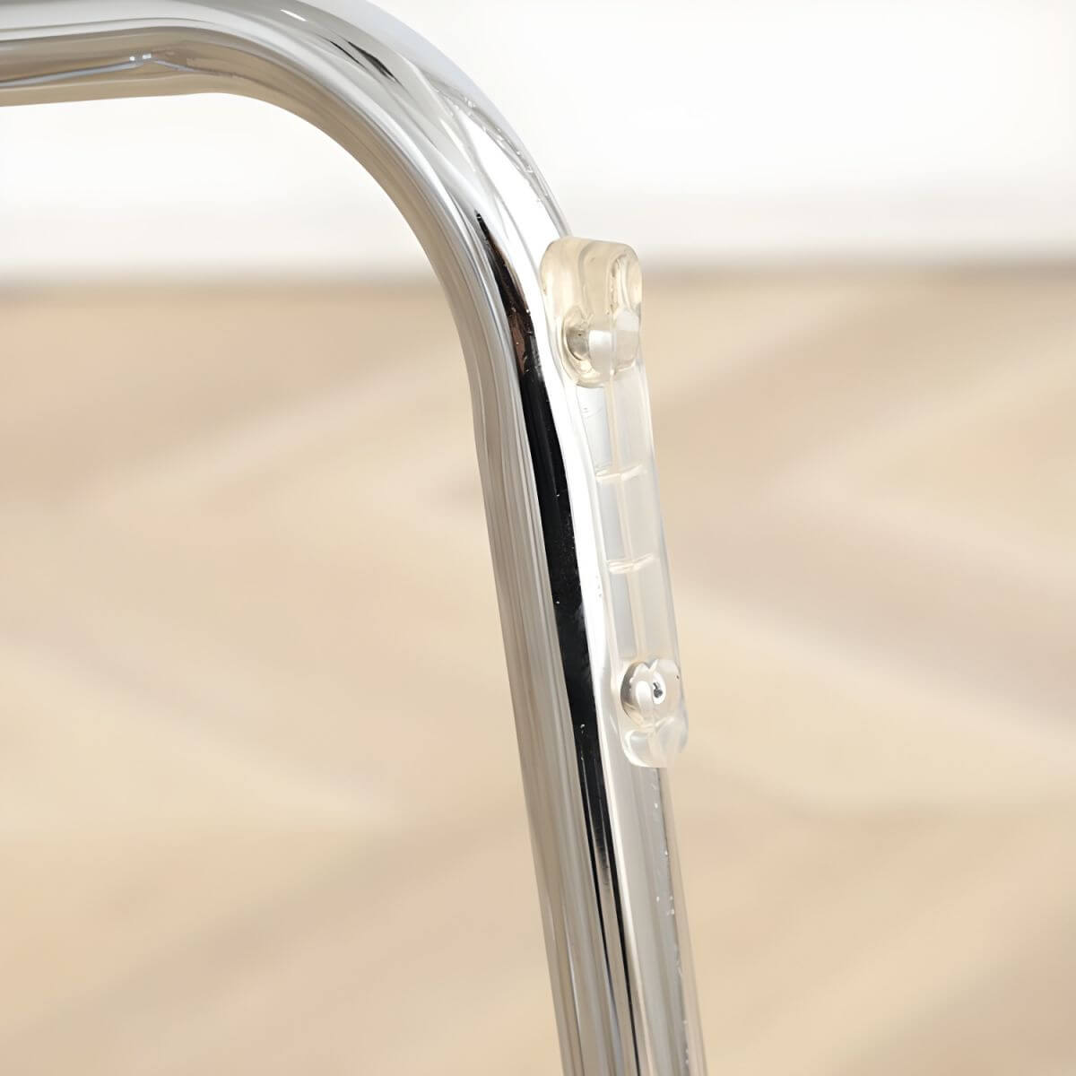 Scandinavian style plastic and acrylic non-upholstered side dining chair