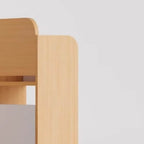 Adjustable Blue and Pink Kids Desk and Chair Set with Natural Wood Finish