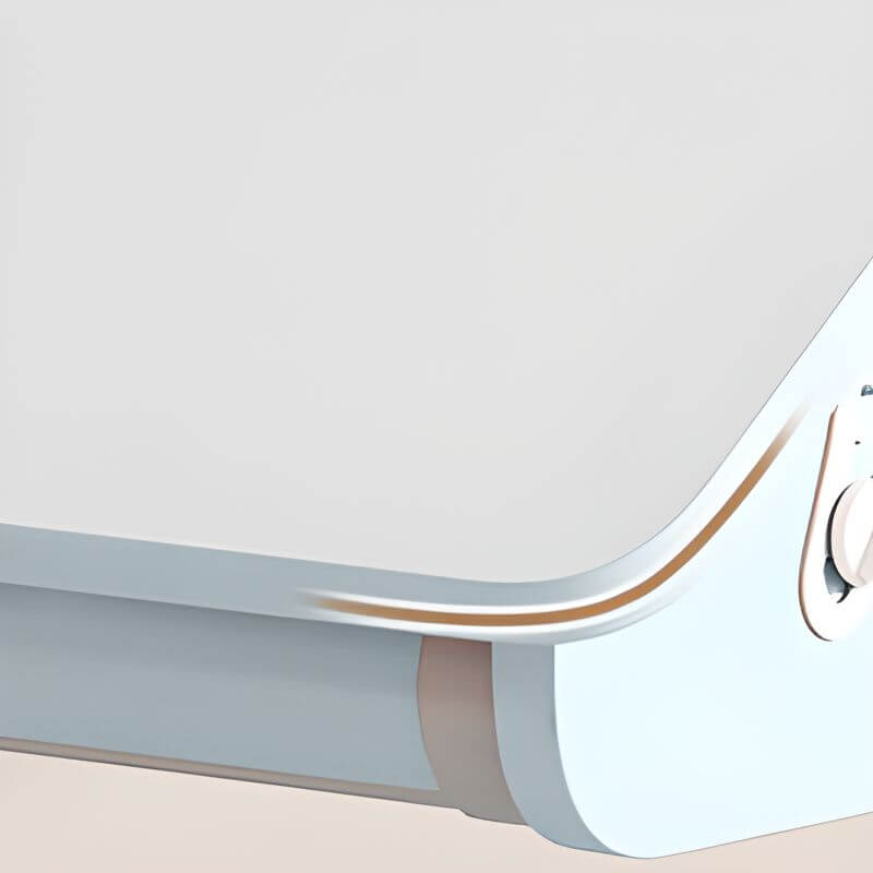 Adjustable Blue Wood Desk with Shelves for Kids Learning Spaces