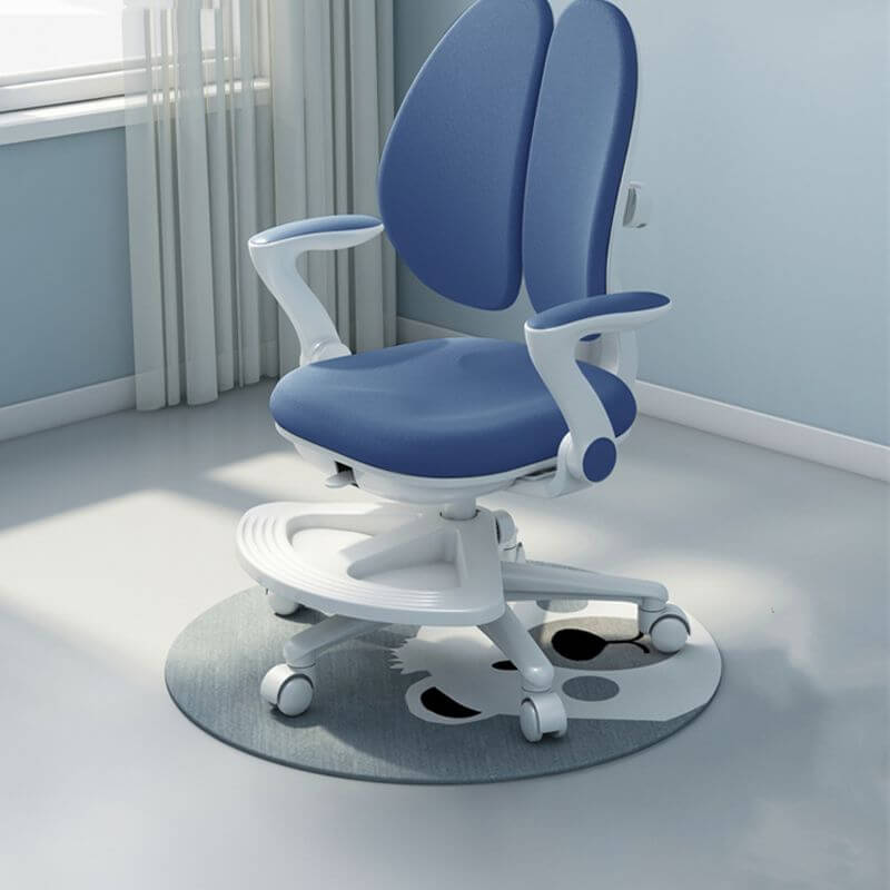 Adjustable Ergonomic Kids Chair With Arms - Blue Plastic Secondary image