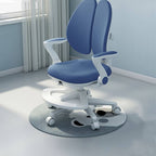 Adjustable Ergonomic Kids Chair With Arms - Blue Plastic