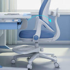 Adjustable Ergonomic Kids Chair With Arms - Blue Plastic