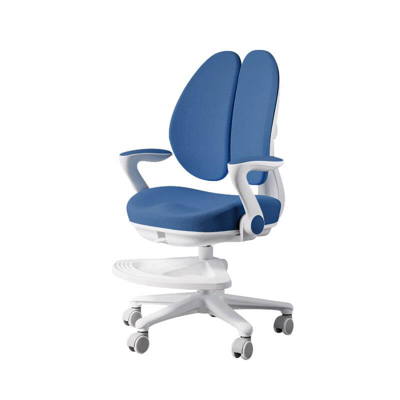 Adjustable Ergonomic Kids Chair With Arms - Blue Plastic