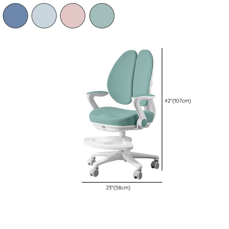 Adjustable Ergonomic Kids Chair With Arms - Blue Plastic Dimensions