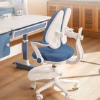 Adjustable Ergonomic Kids Chair With Arms - Blue Plastic Main Product Image