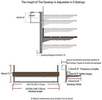 Adjustable Hanging Balcony Table - Technical Wood