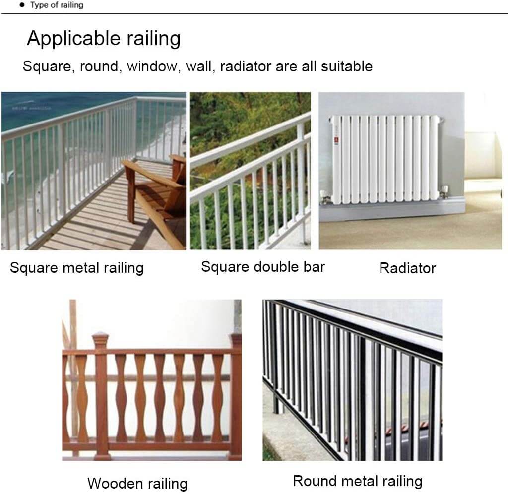 Adjustable Hanging Balcony Table - Technical Wood